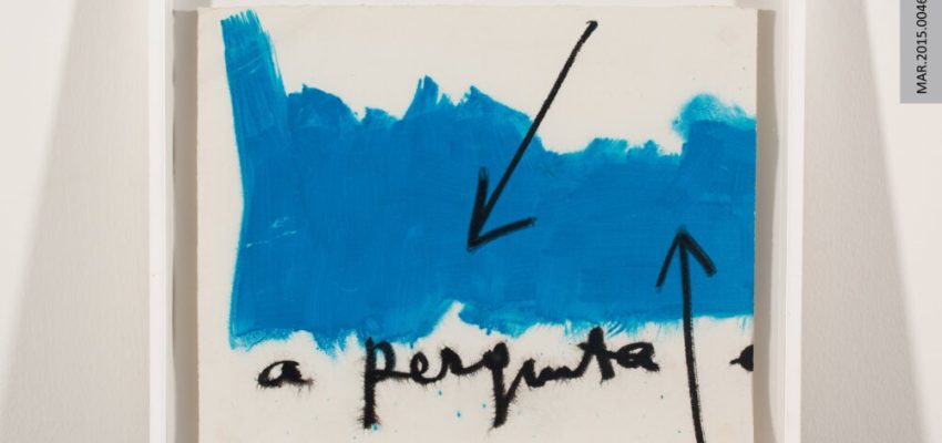 Mira-Schendel-A-Pergunta-1965-guache-sobre-papel-315-x-38-cm-Colecao-MAR---Museu-de-Arte-do-Rio